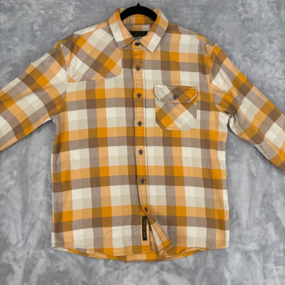 Howler Brothers Mens Plaid‎ Flannel Shirt Long Sleeve Button Up Sz Small Pockets